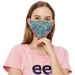 Patterns, Green Background, Texture Fitted Cloth Face Mask (adult)