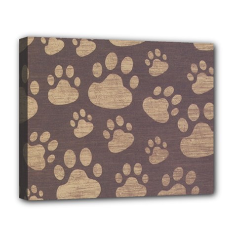 Paws Patterns, Creative, Footprints Patterns Deluxe Canvas 20  X 16  (stretched) by nateshop