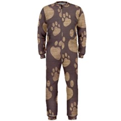 Paws Patterns, Creative, Footprints Patterns Onepiece Jumpsuit (men) by nateshop