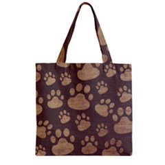 Paws Patterns, Creative, Footprints Patterns Zipper Grocery Tote Bag by nateshop