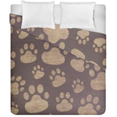 Paws Patterns, Creative, Footprints Patterns Duvet Cover Double Side (california King Size) by nateshop