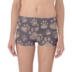 Paws Patterns, Creative, Footprints Patterns Boyleg Bikini Bottoms by nateshop