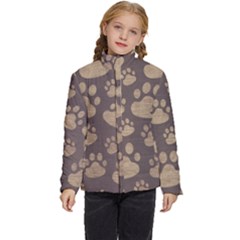 Paws Patterns, Creative, Footprints Patterns Kids  Puffer Bubble Jacket Coat by nateshop