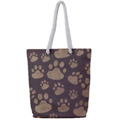 Paws Patterns, Creative, Footprints Patterns Full Print Rope Handle Tote (small) by nateshop