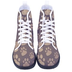 Paws Patterns, Creative, Footprints Patterns Women s High-top Canvas Sneakers by nateshop