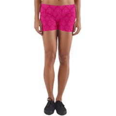 Pink Pattern, Abstract, Background, Bright, Desenho Yoga Shorts by nateshop