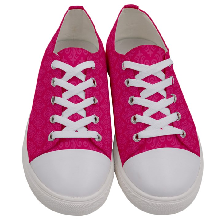 Pink Pattern, Abstract, Background, Bright, Desenho Men s Low Top Canvas Sneakers
