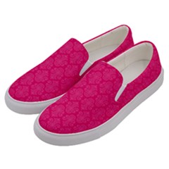 Pink Pattern, Abstract, Background, Bright, Desenho Men s Canvas Slip Ons by nateshop