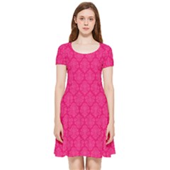 Pink Pattern, Abstract, Background, Bright, Desenho Inside Out Cap Sleeve Dress by nateshop