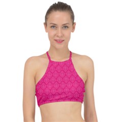 Pink Pattern, Abstract, Background, Bright, Desenho Halter Bikini Top by nateshop