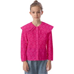 Pink Pattern, Abstract, Background, Bright, Desenho Kids  Peter Pan Collar Blouse by nateshop