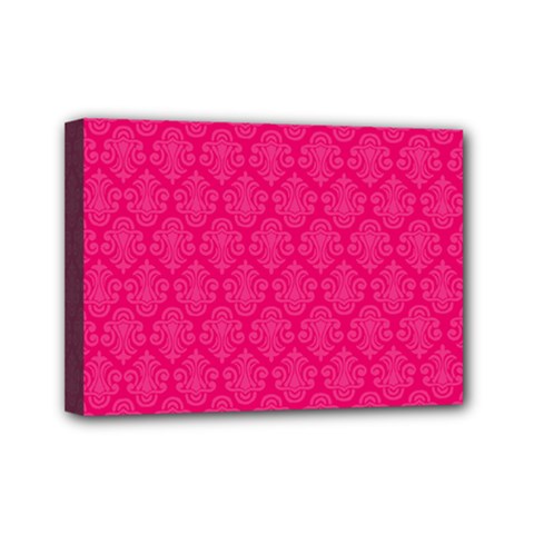 Pink Pattern, Abstract, Background, Bright, Desenho Mini Canvas 7  X 5  (stretched)
