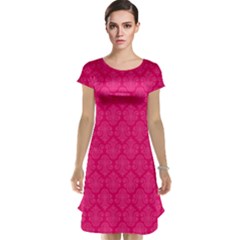 Pink Pattern, Abstract, Background, Bright, Desenho Cap Sleeve Nightdress