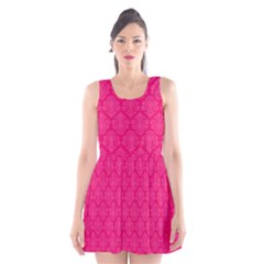 Pink Pattern, Abstract, Background, Bright, Desenho Scoop Neck Skater Dress