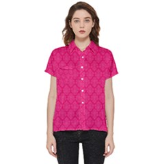 Pink Pattern, Abstract, Background, Bright, Desenho Short Sleeve Pocket Shirt