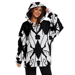 Black Silhouette Artistic Hand Draw Symbol Wb Women s Ski And Snowboard Waterproof Breathable Jacket