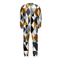 Pattern Tile Squares Triangles Seamless Geometry Onepiece Jumpsuit (kids)