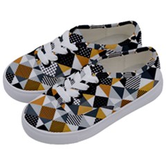 Pattern Tile Squares Triangles Seamless Geometry Kids  Classic Low Top Sneakers