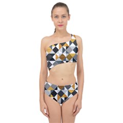 Pattern Tile Squares Triangles Seamless Geometry Spliced Up Two Piece Swimsuit