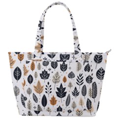 Autumn Leaves Fall Pattern Design Decor Nature Season Beauty Foliage Decoration Background Texture Back Pocket Shoulder Bag 