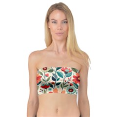 Flowers Flora Floral Background Pattern Nature Seamless Bloom Background Wallpaper Spring Bandeau Top