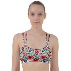 Flowers Flora Floral Background Pattern Nature Seamless Bloom Background Wallpaper Spring Line Them Up Sports Bra by Maspions