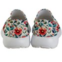 Flowers Flora Floral Background Pattern Nature Seamless Bloom Background Wallpaper Spring Kids Lightweight Slip Ons View4