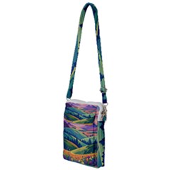 Field Valley Nature Meadows Flowers Dawn Landscape Multi Function Travel Bag
