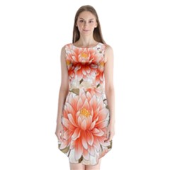 Flowers Plants Sample Design Rose Garden Flower Decoration Love Romance Bouquet Sleeveless Chiffon Dress  