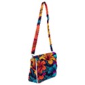 Hibiscus Flowers Colorful Vibrant Tropical Garden Bright Saturated Nature Shoulder Bag with Back Zipper View1