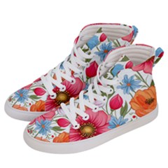 Flowers Plants Bouquets Decor Flower Decoration Garden Flower Shop Scent Romance Wallpaper Nature Men s Hi-top Skate Sneakers