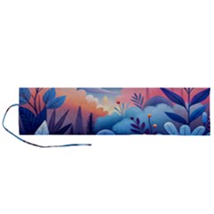 Nature Night Bushes Flowers Leaves Clouds Landscape Berries Story Fantasy Wallpaper Background Sampl Roll Up Canvas Pencil Holder (l)