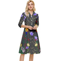 Bird Flower Plant Nature Classy Knee Length Dress by Maspions