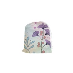 Flower Paint Flora Nature Plant Drawstring Pouch (xs) by Maspions