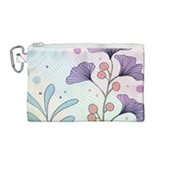 Flower Paint Flora Nature Plant Canvas Cosmetic Bag (medium)