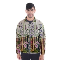 Books Flowers Book Flower Flora Floral Men s Windbreaker