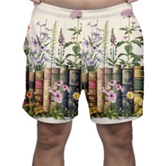 Books Flowers Book Flower Flora Floral Men s Shorts