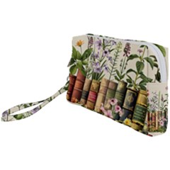 Books Flowers Book Flower Flora Floral Wristlet Pouch Bag (small)