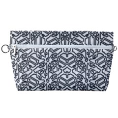 Monochrome Maze Design Print Handbag Organizer by dflcprintsclothing