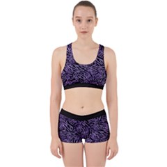 Enigmatic Plum Mosaic Work It Out Gym Set by dflcprintsclothing