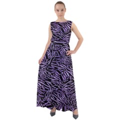 Enigmatic Plum Mosaic Chiffon Mesh Boho Maxi Dress