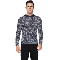 Rebel Life: Typography Black And White Pattern Men s Long Sleeve Rash Guard