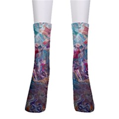 Straight Blend Module I Liquify 19-3 Color Edit Crew Socks by kaleidomarblingart