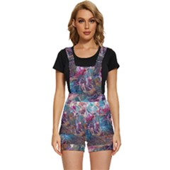 Straight Blend Module I Liquify 19-3 Color Edit Short Overalls by kaleidomarblingart