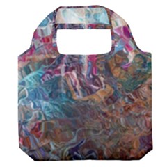 Straight Blend Module I Liquify 19-3 Color Edit Premium Foldable Grocery Recycle Bag by kaleidomarblingart