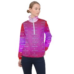 2070a Ericksays Women s Half Zip Windbreaker 