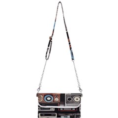 Retro Cameras Old Vintage Antique Technology Wallpaper Retrospective Mini Crossbody Handbag