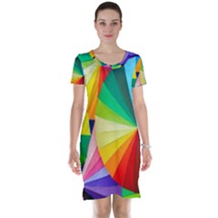 Bring Colors To Your Day Short Sleeve Nightdress by elizah032470