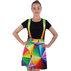 Bring Colors To Your Day Velvet Suspender Skater Skirt by elizah032470