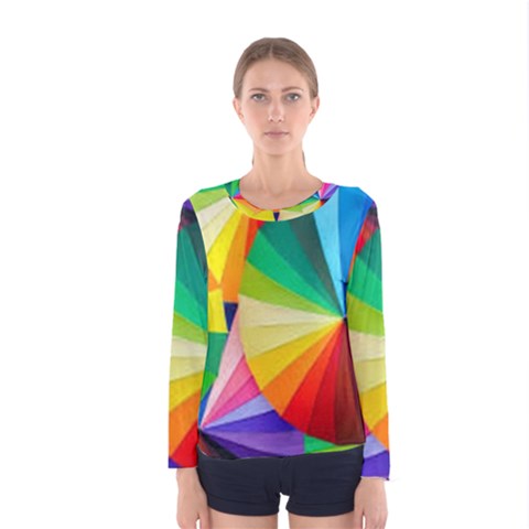 Bring Colors To Your Day Women s Long Sleeve T-shirt by elizah032470
